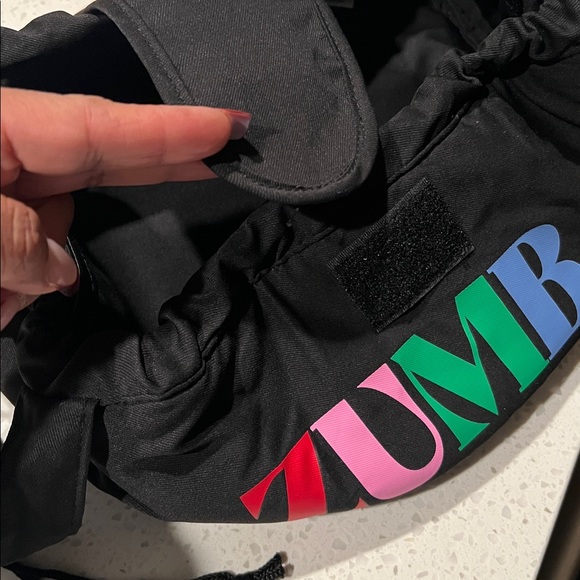 Zumba Fitness Black Drawstring Bag with Multicolor Logo - Picture 4 of 4